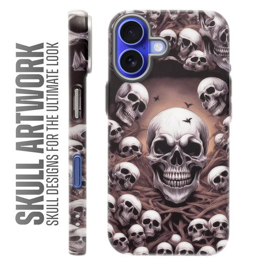 Nightfall Skull Cluster Design With Hard Back Case For Apple iPhone 16 Plus