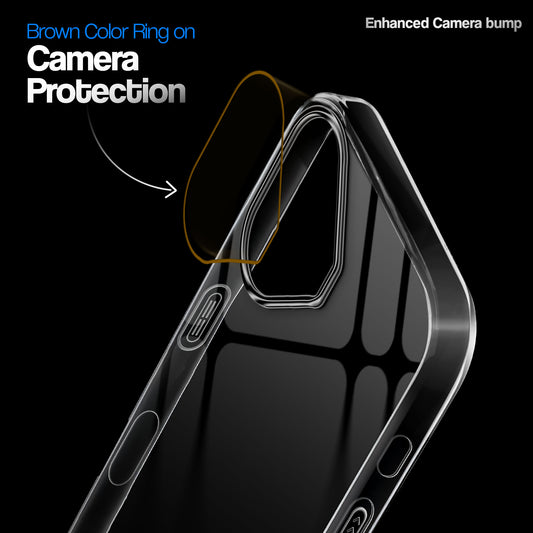 Crystal Clear Colorful Camera Ring Back Case for Apple iPhone 16 Plus