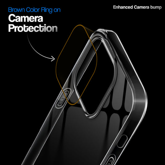 Crystal Clear Colorful Camera Ring Back Case for Apple iPhone 15 Pro Max