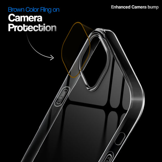 Crystal Clear Colorful Camera Ring Back Case for Apple iPhone 15 Plus