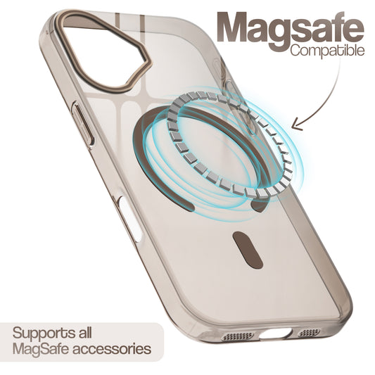 Anti-Yellow Colored Camera Line Case Support Wireless Charging Back Cover For Apple iPhone 17