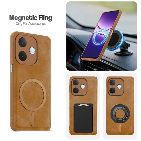 Cushion Grip Leather Case for Oppo A5 Pro 5G