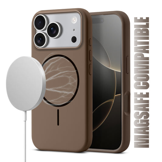 Liquid Silicon With Microfiber Lining Back Case For Apple iPhone 17 Pro (MagSafe Compatible)