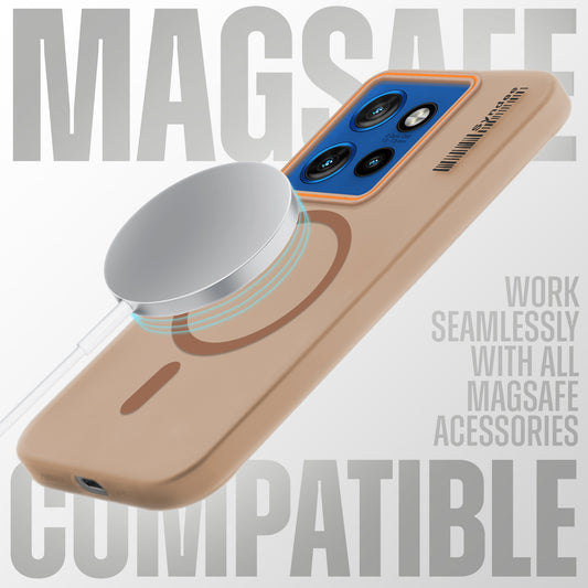 Elegant Colorful Frosted Matte Back With MagSafe Support Back Case For Motorola Moto Edge 50 Neo 5G