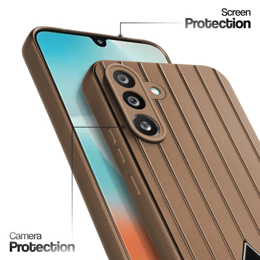 Glossy Matte Line Texture Back Cover for Samsung F56 5G