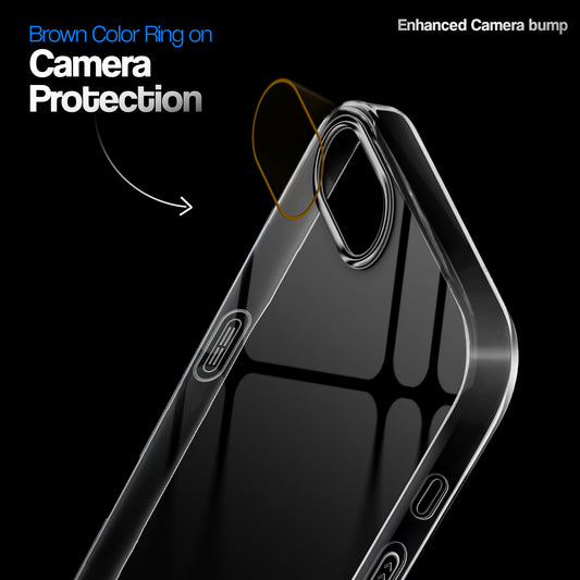 Crystal Clear Colorful Camera Ring Back Case for Apple iPhone 16e