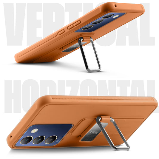 Silicone Case with Kickstand For Vivo T3 5G