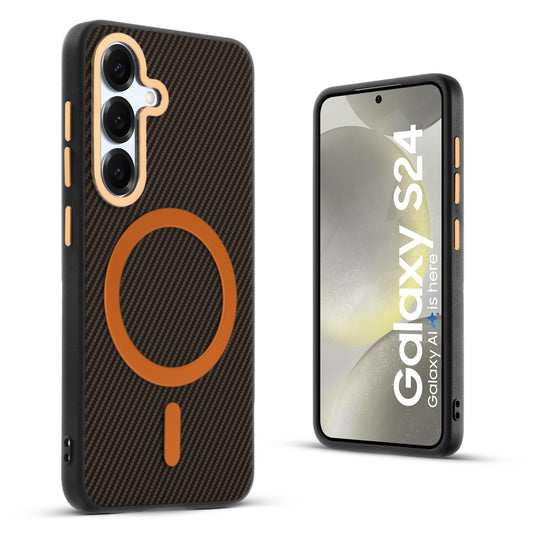 MagSafe Ready Checks Printed Back Case For Samsung S24 5G with Enhanced Grip