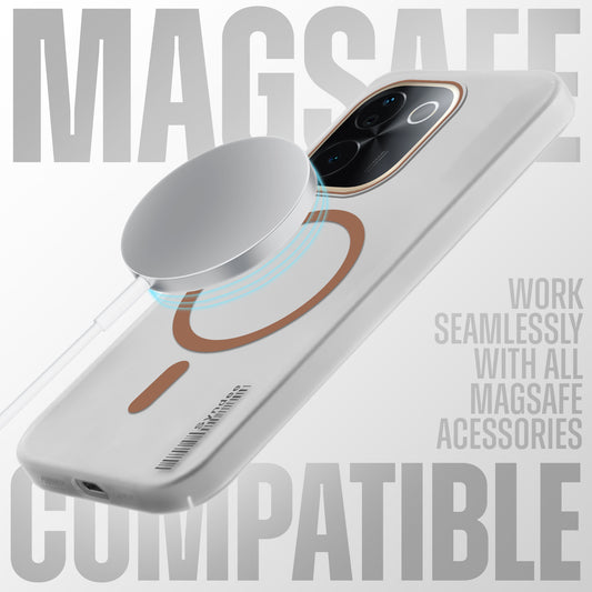 New Elegant Frosted Matte Slim Back With MagSafe Support Back Case For iQOO Z9s Pro 5G