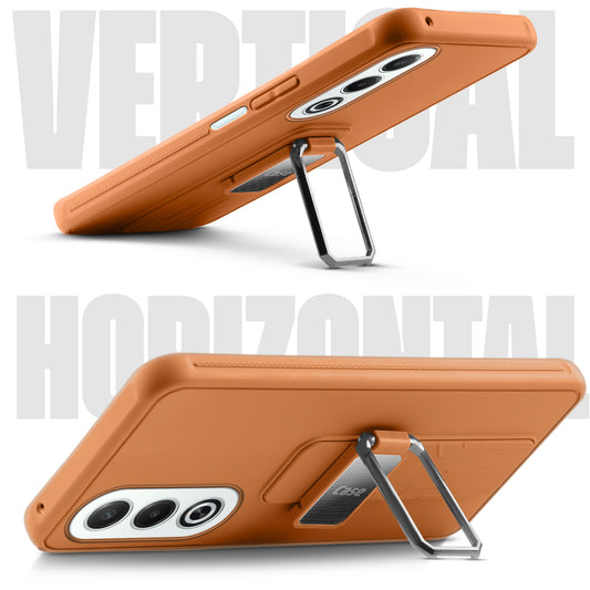 Premium Silicone Case with Metal Kickstand and Camera Protection Back Cover For Oppo K12x 5G