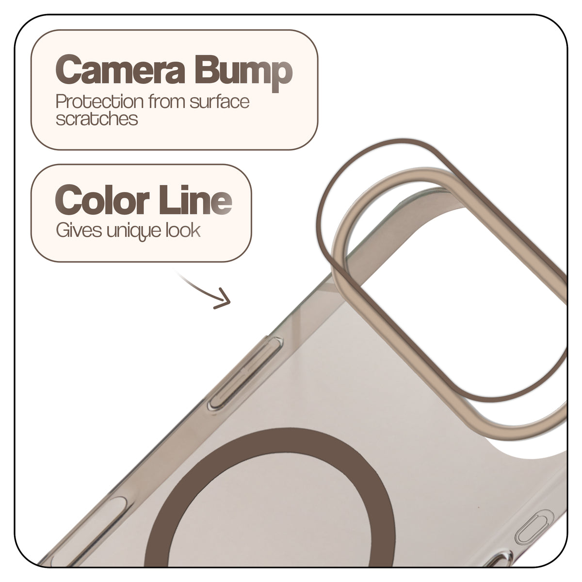 Anti-Yellow Colored Camera Line Case Support Wireless Charging Back Cover For Apple iPhone 17 Air