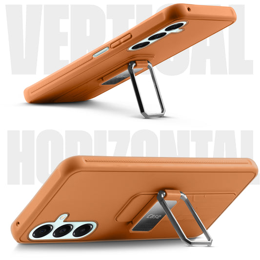 Premium Silicone Case with Metal Kickstand and Camera Protection Back Cover For Samsung A16 5G