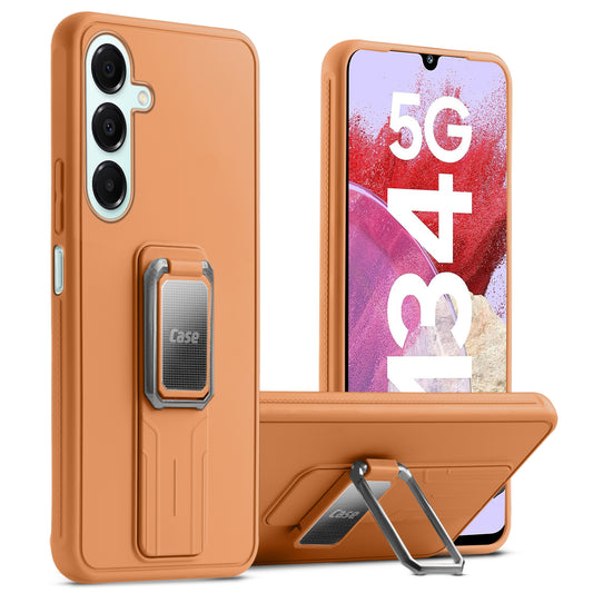 Premium Silicone Case with Metal Kickstand and Camera Protection Back Cover For Samsung M34 5G