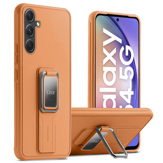 Premium Silicone Case with Metal Kickstand and Camera Protection Back Cover For Samsung A54 5G