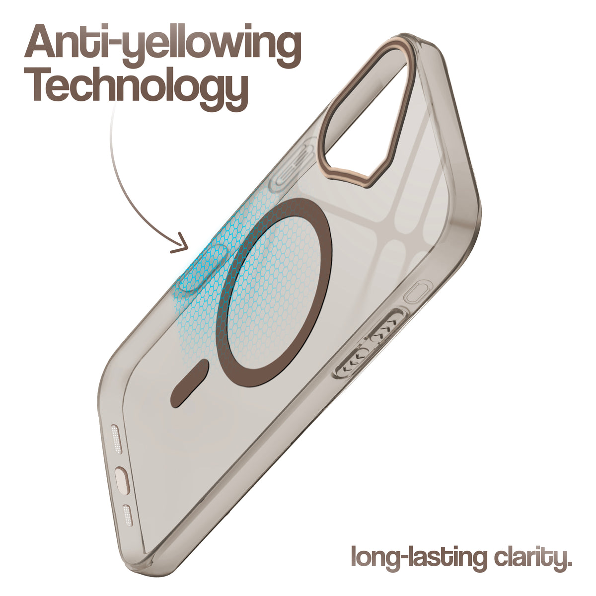 Anti-Yellow Colored Camera Line Case Support Wireless Charging Back Cover For Apple iPhone 17