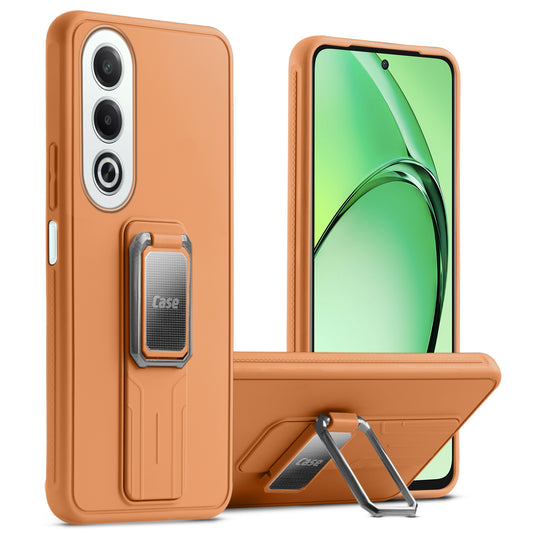 Premium Silicone Case with Metal Kickstand and Camera Protection Back Cover For Oppo K12x 5G