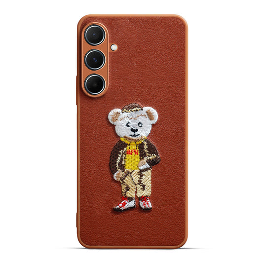 Premium Leather with Exquisite Embroidery for Samsung A25 5G