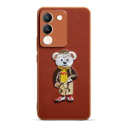 Premium Leather with Exquisite Embroidery for Vivo Y200 5G