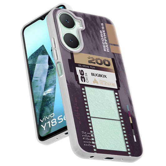 Designer Cover Case with Customizable Transparent Slot for Personalised Photos For Vivo Y18