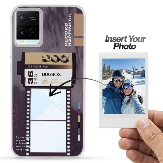 Designer Cover Case with Customizable Transparent Slot for Personalised Photos For Vivo Y21 2021