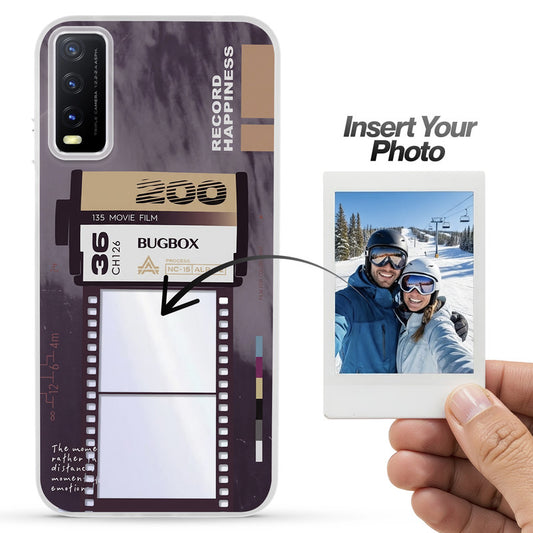 Designer Cover Case with Customizable Transparent Slot for Personalised Photos For Vivo Y20