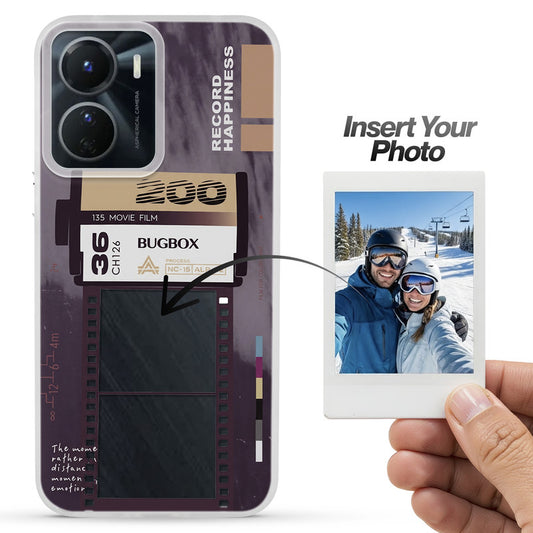 Designer Cover Case with Customizable Transparent Slot for Personalised Photos For Vivo Y16