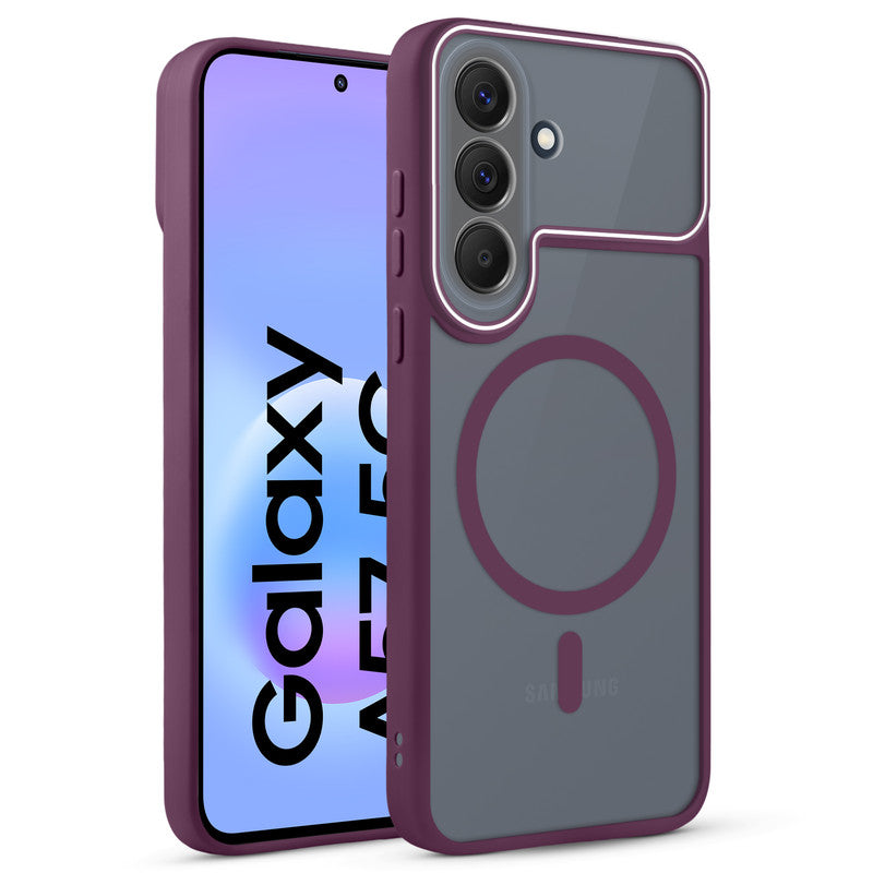 Premium Magnetic Case for Samsung A57 5G with Frosted Back, Soft Silicone Edges & Raised Camera Protection