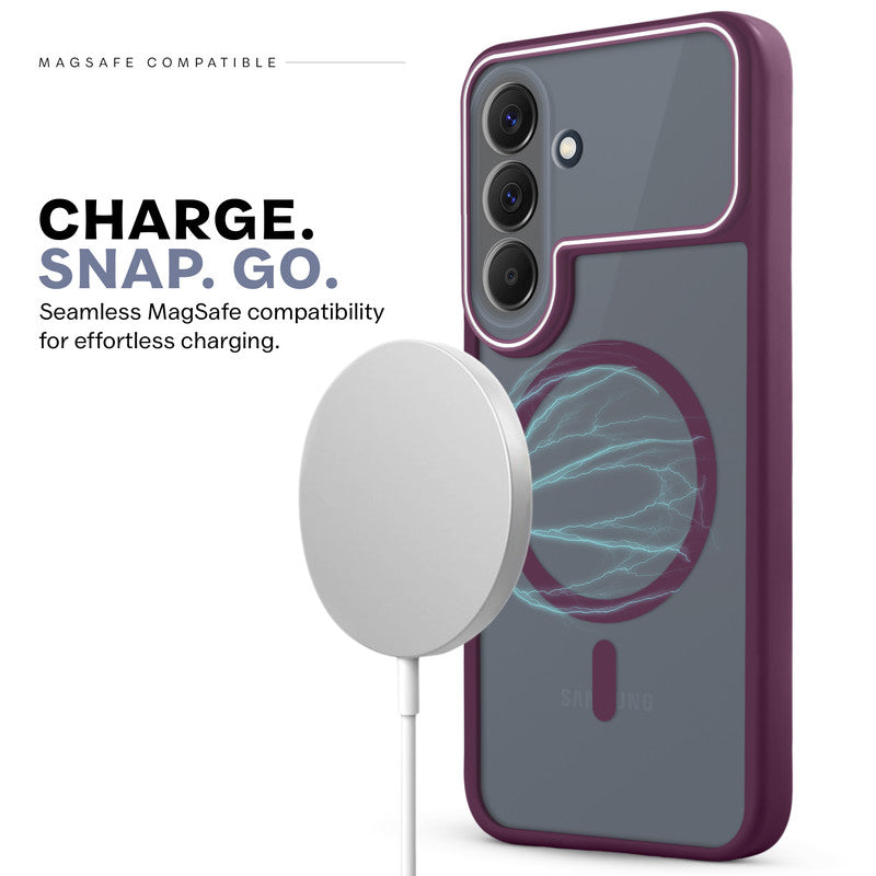 Premium Magnetic Case for Samsung A57 5G with Frosted Back, Soft Silicone Edges & Raised Camera Protection