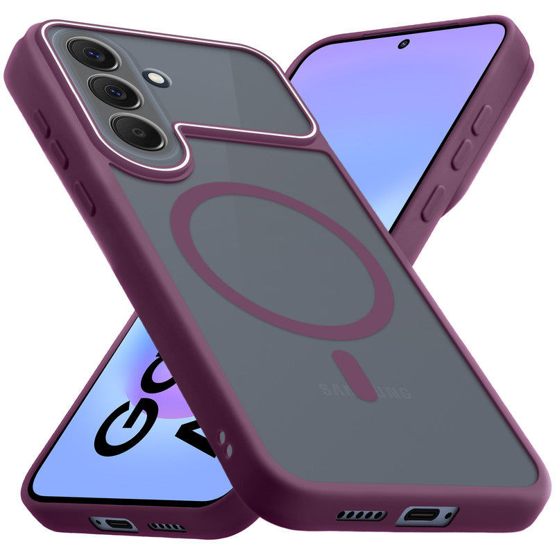 Premium Magnetic Case for Samsung A57 5G with Frosted Back, Soft Silicone Edges & Raised Camera Protection