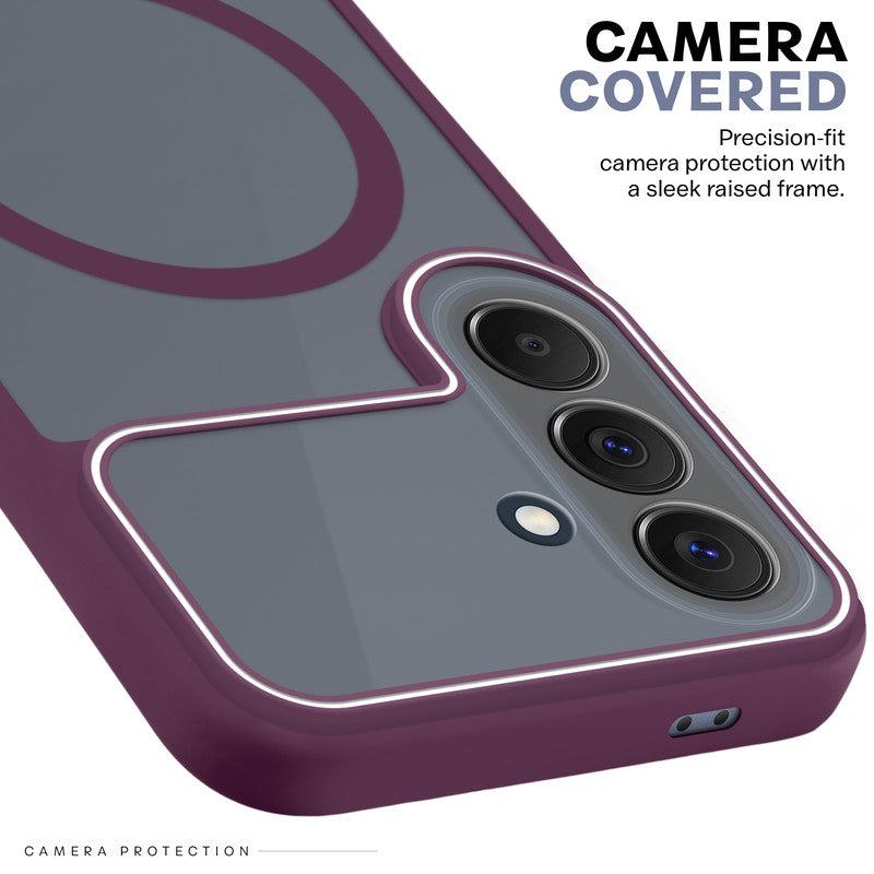 Premium Magnetic Case for Samsung A57 5G with Frosted Back, Soft Silicone Edges & Raised Camera Protection