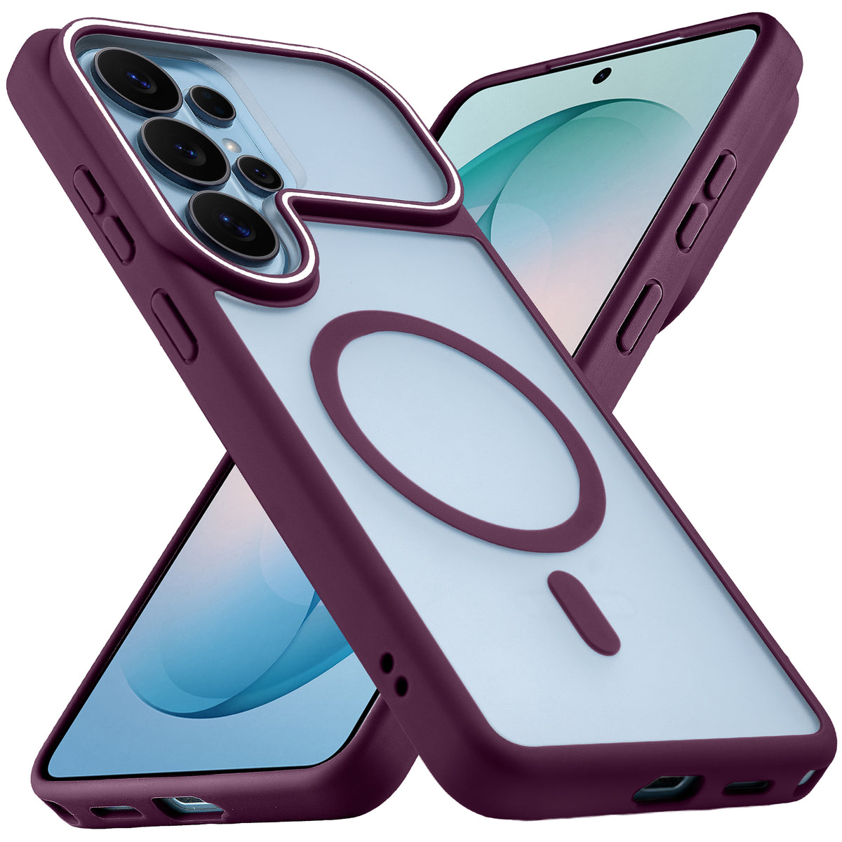 Premium MagSafe Case for Samsung S26 Ultra 5G with Frosted Back, Soft Silicone Edges & Raised Camera Protection