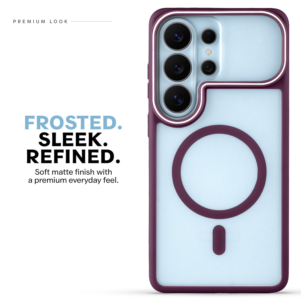 Premium MagSafe Case for Samsung S26 Ultra 5G with Frosted Back, Soft Silicone Edges & Raised Camera Protection