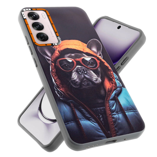 Dark Elegant Wild Creatures Printed Back Cases For Oppo Reno 12 5G