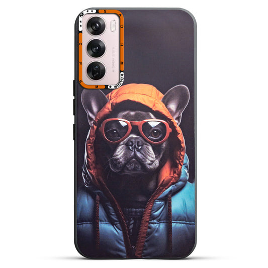 Dark Elegant Wild Creatures Printed Back Cases For Oppo Reno 12 Pro 5G