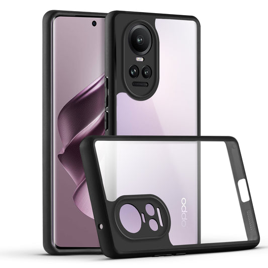 Premium Silicon Soft Framed Case with Clear Back Cover for Oppo Reno 10 Pro 5G