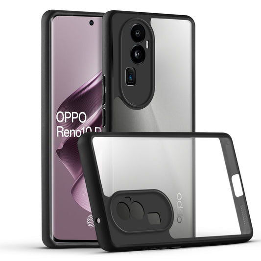 Premium Silicon Soft Framed Case with Clear Back Cover for Oppo Reno 10 Pro Plus 5G