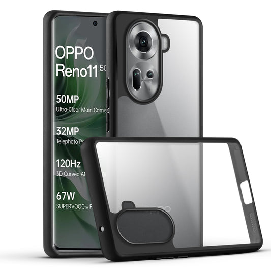 Premium Silicon Soft Framed Case with Clear Back Cover for Oppo Reno 11 5G