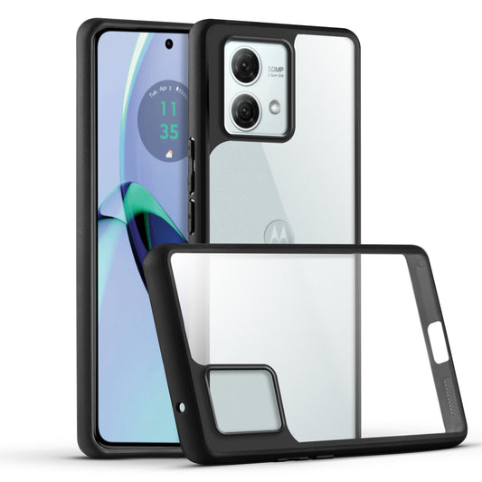 Premium Silicon Soft Framed Case with Clear Back Cover For Motorola Moto G84 5G