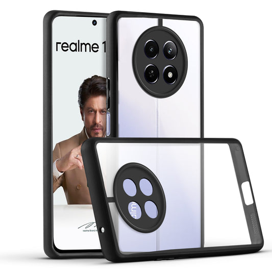 Premium Silicon Soft Framed Case with Clear Back Cover for Realme 12 5G