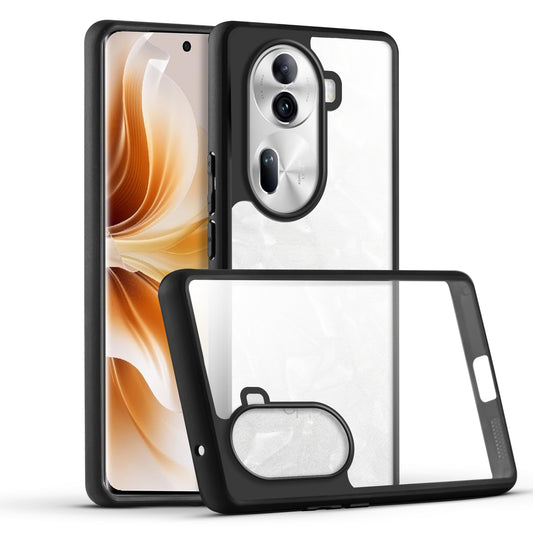 Premium Silicon Soft Framed Case with Clear Back Cover for Oppo Reno 11 Pro 5G