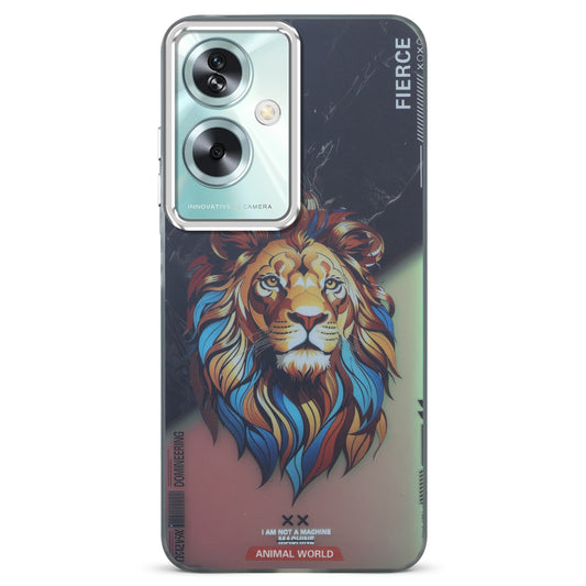 Night Glow & Shiny Hard Phone Cover with Silver Camera Ring For Oppo A79 5G