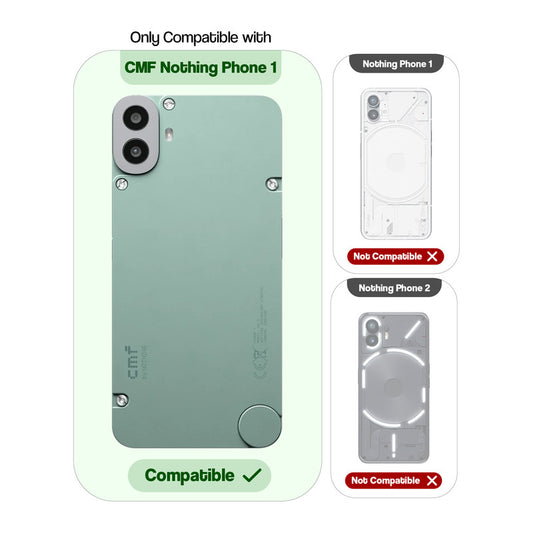 Silicone Frame Transparent Hard Back Ring Stand Case for CMF BY NOTHING Phone 1