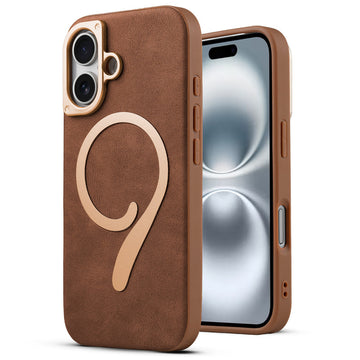 Prime Leather Wireless Charging Compatible Case for Apple iPhone 16 Plus