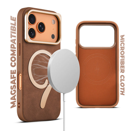 Prime Leather Wireless Charging Compatible Case for Apple iphone 17 Pro Max