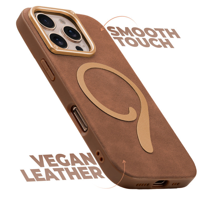 Prime Leather Wireless Charging Compatible Case for Apple iPhone 16 Pro