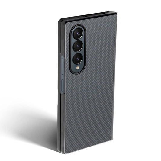 Carbon Fiber TPU Back Cover for Samsung Z Fold 4 with Checkered Printed Designs