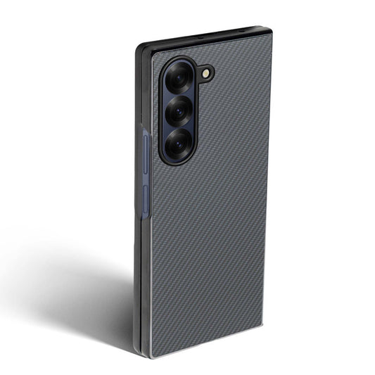 Carbon Fiber TPU Back Cover for Samsung Z Fold 6 with Checkered Printed Designs