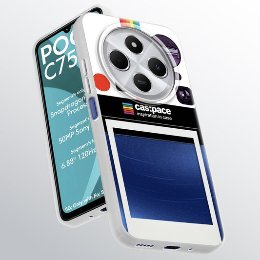 Designer Cover Case with Customizable Transparent Slot for Personalised Photos For Poco C75 5G