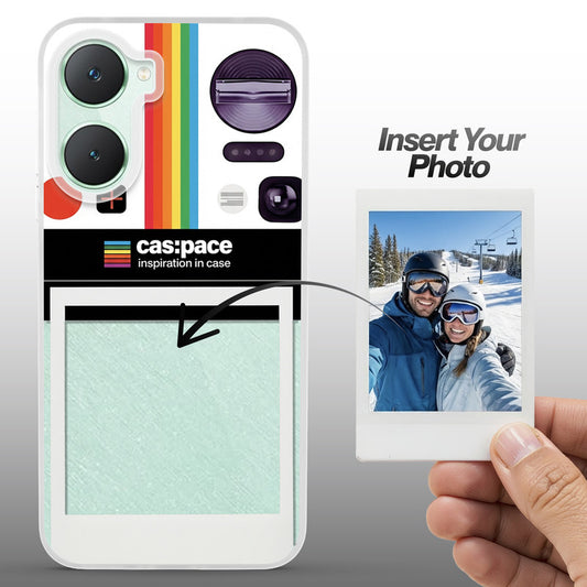 Designer Cover Case with Customizable Transparent Slot for Personalised Photos For Vivo Y18