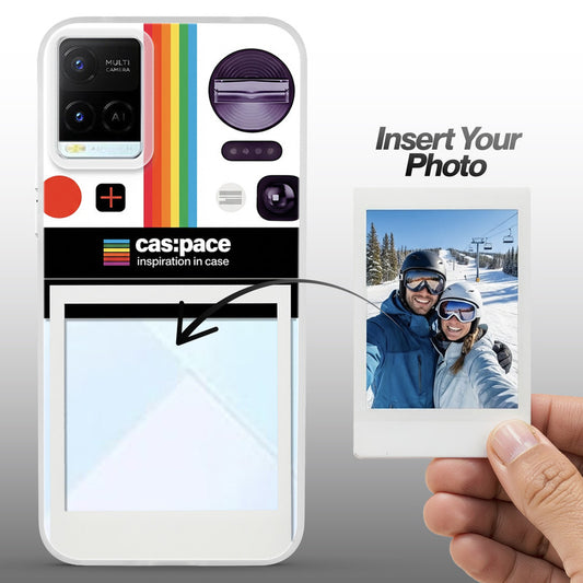 Designer Cover Case with Customizable Transparent Slot for Personalised Photos For Vivo Y21 2021